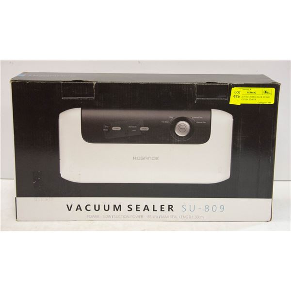 HOGANCE VACUUM SEALER SU-809 130W SUCTION POWER