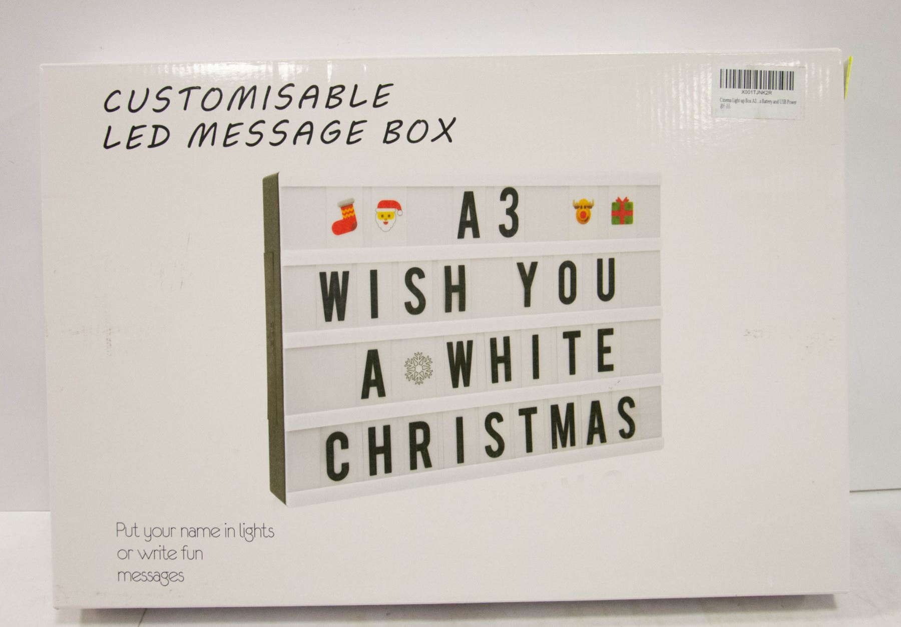CUSTOMISABLE LED MESSAGE BOX - CINEMA LIGHT UP BOX