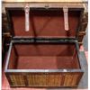 Image 2 : SOLID WOOD HINGED LID STORAGE TRUNK WITH