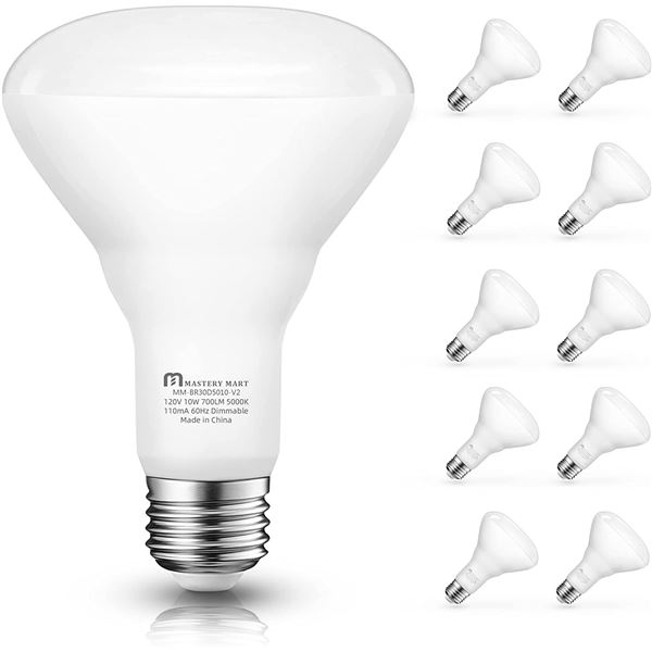 NEW MASTERY MART BR30 LED BULB, 10W DIMMABLE,