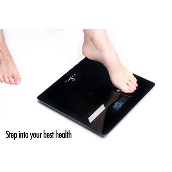 NEW REPACKED BMI SCALE, DIGITAL SMART SCALE, BLACK