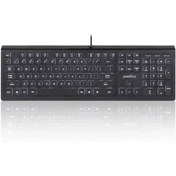 NEW PERIXX PERIBOARD-324 WIRED BACKLIT KEYBOARD