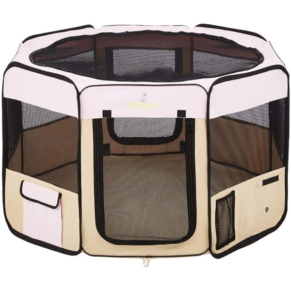 NEW REPACKED ZAMPA PET PLAYPEN, PINK, MEDIUM SIZE