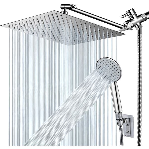 NEW 12" HIGH PRESSURE RAINFALL SHOWER HEAD AND