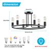Image 1 : NEW DEPULEY CEILING LIGHT FIXTURE WITH HARDWARE