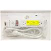 NEW SET OF 2 WHITE POWER BARS WITH SURGE SWITCH