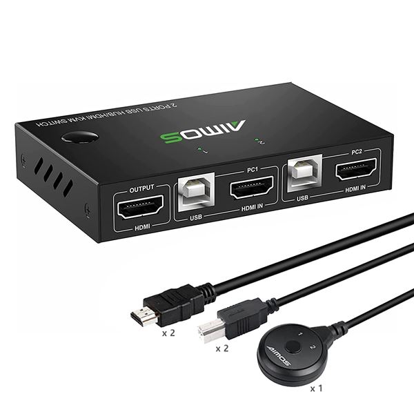 NEW KVM SWITCH HDMI 2 PORT BOX, USB HDMI SWITCHES