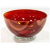 Image 1 : RED CHALET ART GLASS BOWL