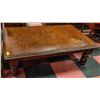 Image 1 : ANTIQUE CUT-LEG COFFEE TABLE H-18.5" W-37.5" L-60"