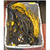 Image 1 : TOTE OF VARIOUS HEAVY DUTY EXTENSION CORDS