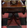 Image 1 : VINTAGE WOOD DOUBLE DROP LEAF END TABLE