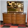 Image 1 : VINTAGE WOOD DRESSOR WITH MIRROR