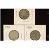 Image 1 : 3 ASSORTED CANADA SILVER 25 CENTS: 1905, 10 & 1930