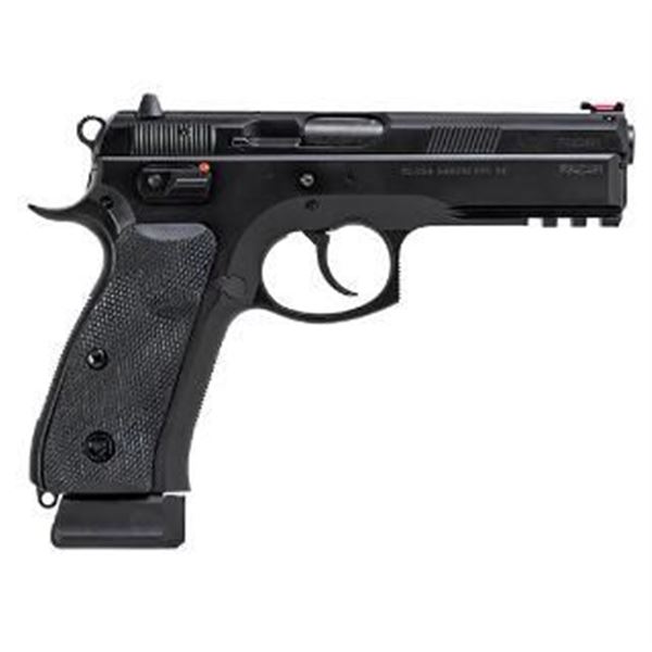 CZ 75 SP-01 9MM 4.6  BLK RUBBER GRIPS 18RD