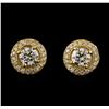 Image 1 : 1.38 ctw Diamond Earrings - 14KT Yellow Gold