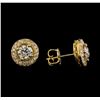 Image 2 : 1.38 ctw Diamond Earrings - 14KT Yellow Gold