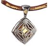 Image 4 : Bvlgari Brown Leather Pyramide Pendant