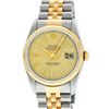 Image 2 : Rolex Mens Champagne Index Sapphire Datejust 36MM Wristwatch