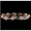 Image 2 : 4.39 ctw Diamond Bracelet - 14KT Rose and White Gold