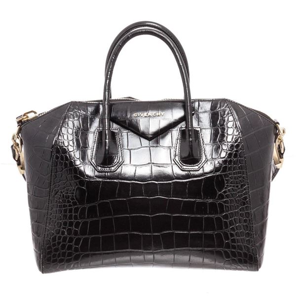 Givenchy Black Leather Antigona Satchel Bag