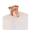 Image 3 : 8.94 ctw Morganite and 0.35 ctw Diamond 14K Rose Gold Ring