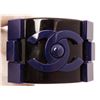 Image 6 : Chanel Black Blue Resin Boy Brick Bracelet