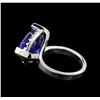 Image 3 : GIA Cert 8.52 ctw Tanzanite and Diamond Ring - 14KT White Gold