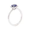 Image 4 : 0.77 ctw Sapphire and Diamond Ring - 14KT White Gold