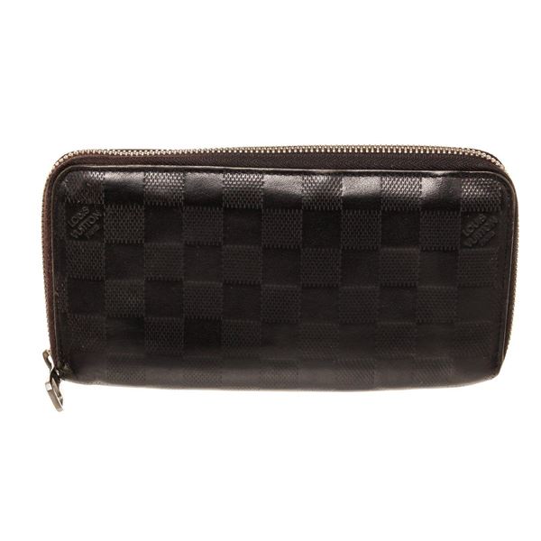 Louis Vuitton Black Leather Zippy Wallet