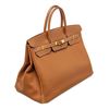 Image 8 : Hermes Brown Leather Birkin 40cm Satchel Bag