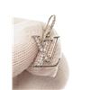 Image 3 : Louis Vuitton White Gold Logo Rhinestone Earrings