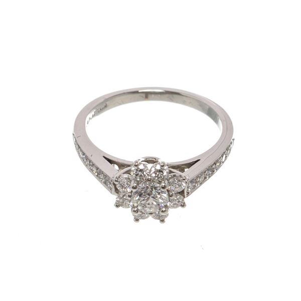 Tiffany  Co. Silver Flora Ring