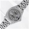 Image 2 : Rolex Ladies Stainless Steel 26MM Slate Grey String Diamond Lugs Datejust Wristw