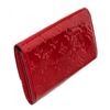 Image 2 : Louis Vuitton Red Vernis Monogram Leather Sarah Wallet