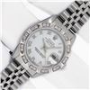 Image 2 : Rolex Ladies Stainless White Roman Pyramid Diamond Datejust Wristwatch With Role