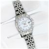 Image 3 : Rolex Ladies Stainless White Roman Pyramid Diamond Datejust Wristwatch With Role
