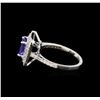 Image 3 : 14KT White Gold 1.61 ctw Tanzanite and Diamond Ring