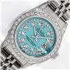 Image 1 : Rolex Ladies Stainless Steel 26MM Blue String Diamond Lugs Datejust Wristwatch W