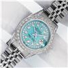 Image 2 : Rolex Ladies Stainless Steel 26MM Blue String Diamond Lugs Datejust Wristwatch W