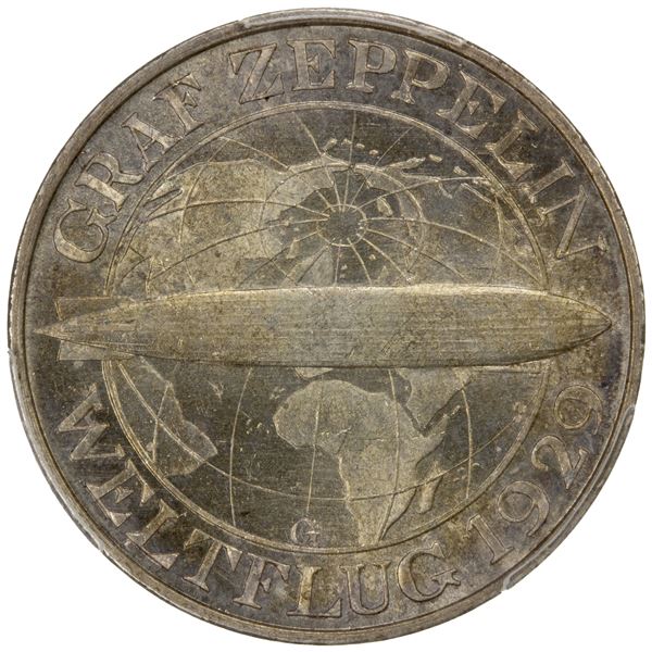 GERMANY: AR 3 mark, 1930-G, PCGS MS64