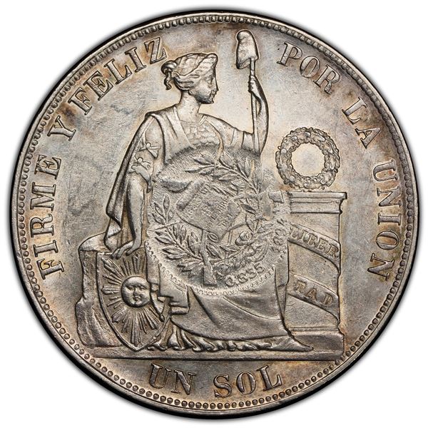 GUATEMALA: AR peso, 1894, PCGS AU58