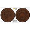 Image 1 : PAPAL STATES: AE quattrino, 1835-R year V, PCGS MS64 BN