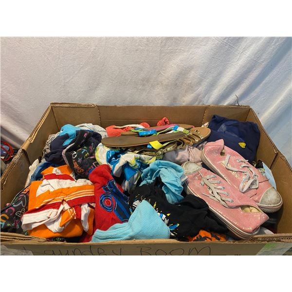 Assorted kids clothing and shoes