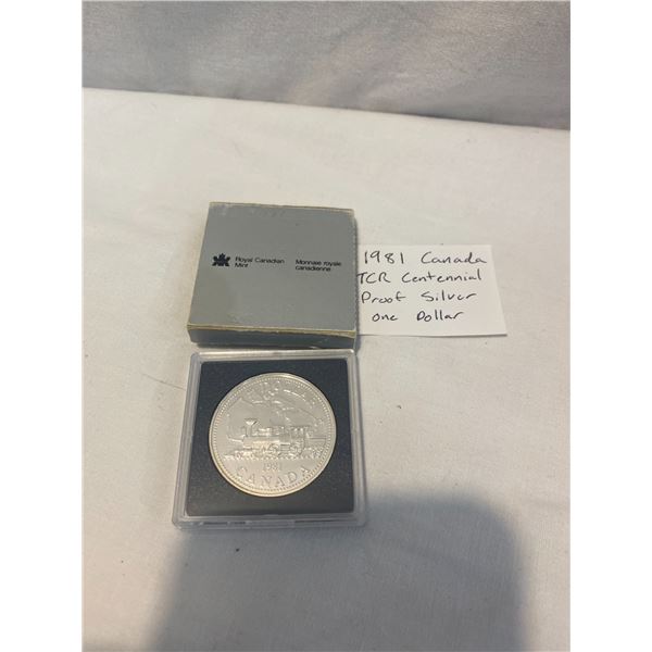 1981 Canada TCR Centennial proof silver dollar