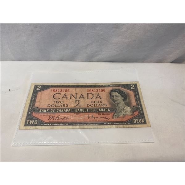 1954 Canada $2 bill