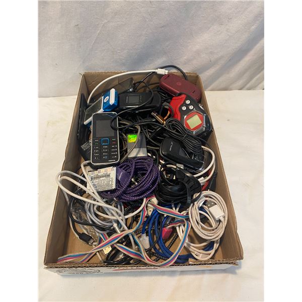 Assorted phones, and cords