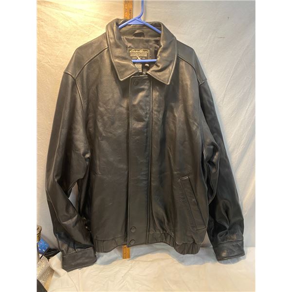 Eddie Bauer xl coat leather