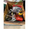 Image 1 : Wood crate and assorted tools