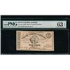 Image 1 : 5 Cent 1863 Raleigh NC Obsolete Note PMG 63EPQ