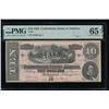 Image 1 : 1864 $10 T-68 Confederate PMG 65EPQ